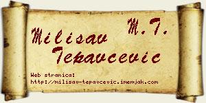 Milisav Tepavčević vizit kartica
